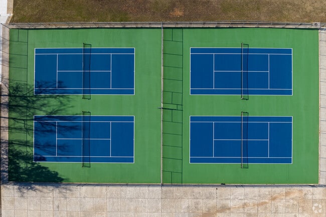 Discovery High School has several brand new tennis courts for the students.