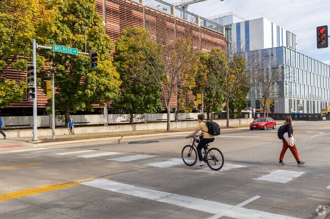 The University of Iowa Hospital is a quick bike ride from the heart of Melrose.