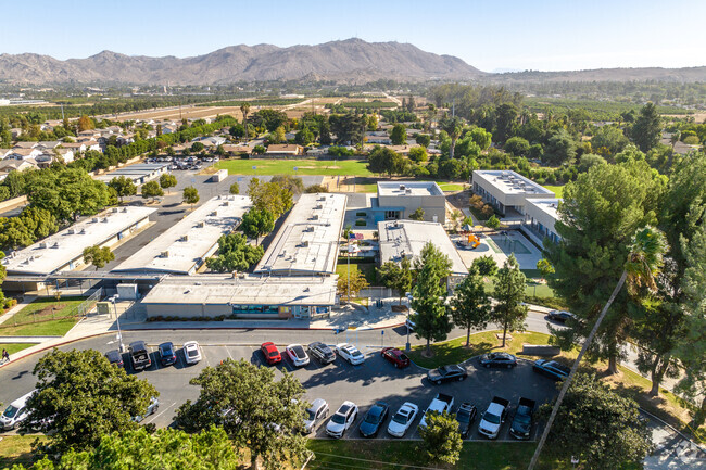 Emerson Elementary School offers a sprawling campus when viewed from above.