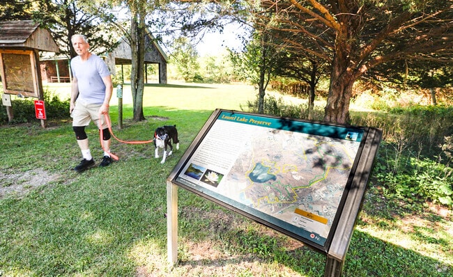 Laurel Lake Preserve offers a hike around a serene lake in Jamesport.