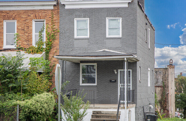 Two story brick row-homes are frequently being renovated in Franklintown Road.