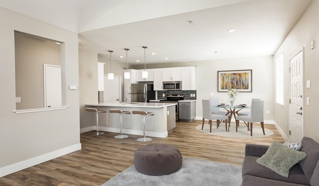 Open floor plans with modern finishes
