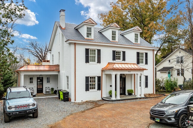 Colonial influences are a popular choice on Rugby Road in Charlottesville.