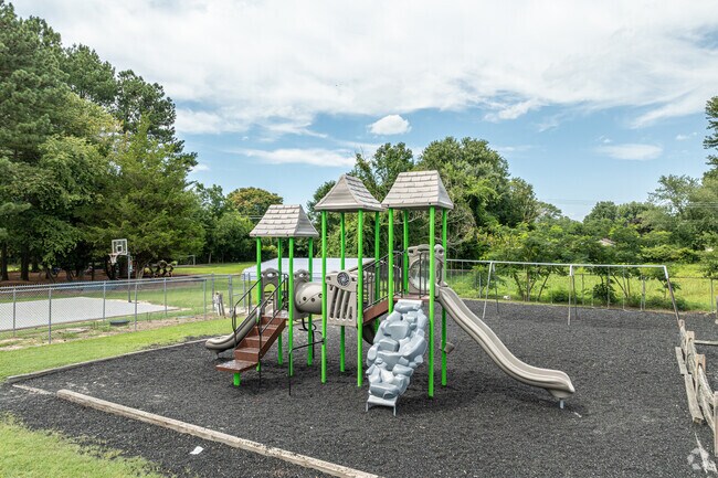 The playground at Wicomico Day School is a popular destination for students.