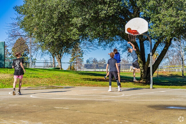Basketball players own the court at Recreation Park in Auburn.