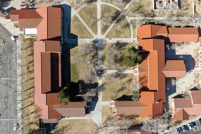 There is a large grass courtyard for students of St Pius X High School to enjoy.