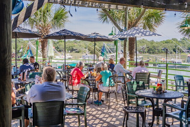 Vickery's Bar & Grill is a popular family restaurant on Shem Creek near Remley's Point.