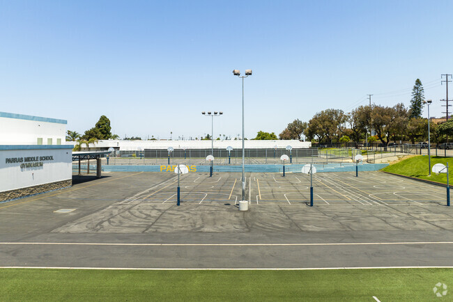 Practice basketball at Parras Middle School in Redondo Beach, CA.
