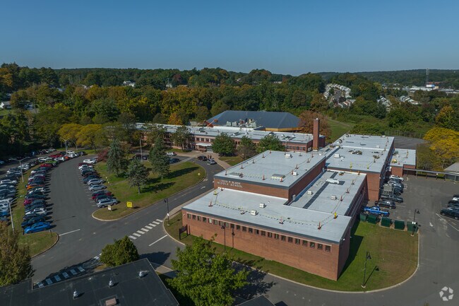 Slade Middle School is located near several homes in New Britain.