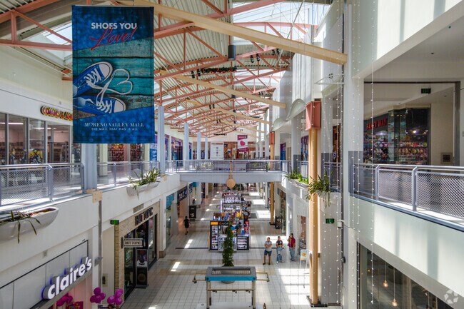 One can enjoy an afternoon shopping at the Moreno Valley Mall.