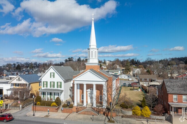 Over fifteen houses of worship are clustered near downtown Waynesboro.