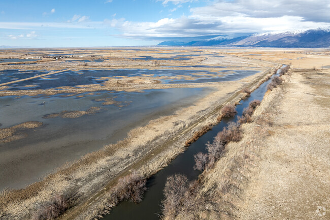 Enjoy mountain views from Farmington Bay in North Salt Lake.