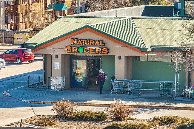 Along Colfax Avenue lies grocery stores like Natural Grocers and Safeway.