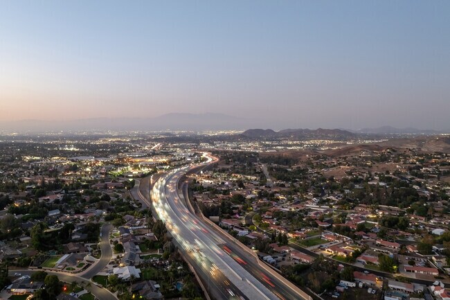 Freeway exiting El Cerrito in Corona, Ca.