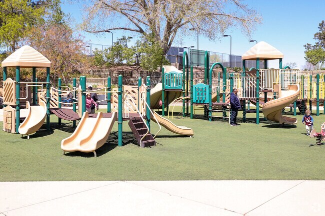 The playground at Meadowood Park is quite expansive.