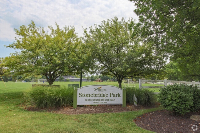 Stonebridge Park features a baseball, soccer field and playground.