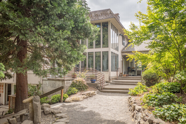 The Front Administration building at Arbor School of arts and Sciences in Stafford Neighborhood.