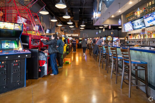 Draftcade serves draft brew and retro arcade fun to the Ridgefield neighborhood.