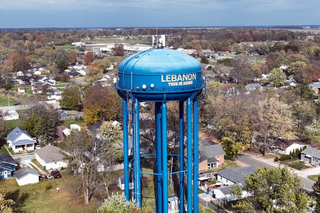 Lebanon water tower stands as a landmark in Boone County.