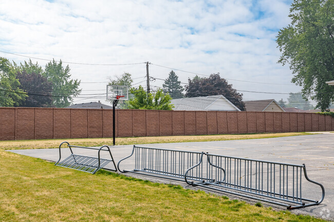 Edward J Tobin Elementary School has a large full court basketball court.