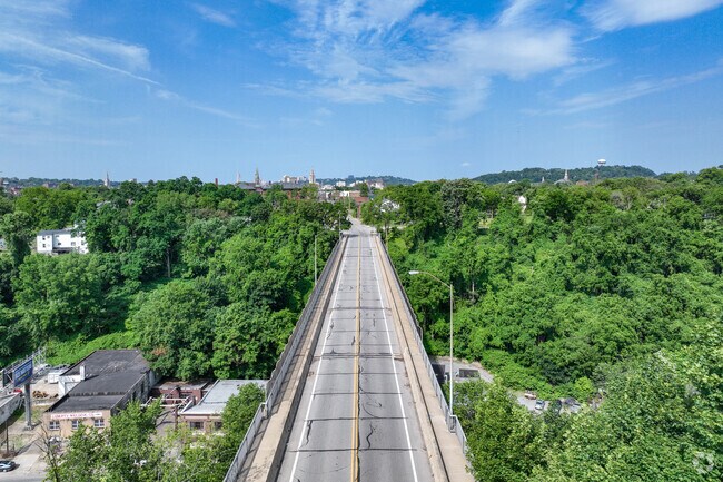 Larimer Avenue facing East Liberty offers a visual journey within Lincoln-Lemington-Belmar.