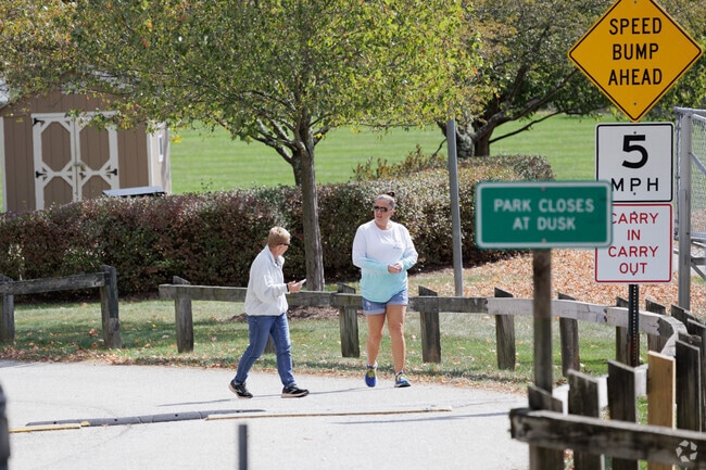 Woodbourne Park features pickleball courts and soccer fields for all ages.