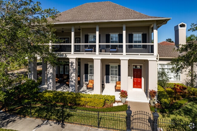 Wide Baldwin Park front porches lend a welcoming feel to the community.