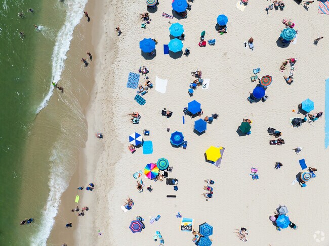 During the summer, Seaside Heights is a prime beachside location.