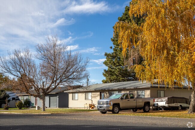 Neighborhood streets with ranch homes reflect Wendell’s midcentury housing stock.