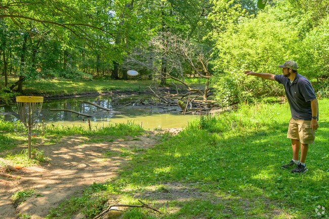 Knollwood Park offers a scenic view of nature during a round of disc golf.