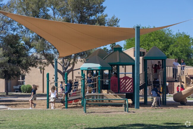 Harold Bell Wright has a large, shaded playground for children to enjoy, near Mitman.