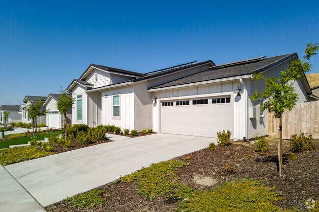 The new homes in the Friant neighborhood come in a variety of styles.