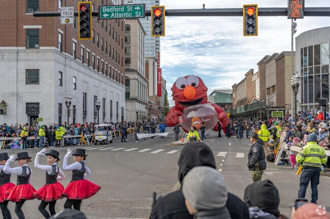 A dance company, the Stamford Police, and Elmo and his fishy were the climax of the parade.