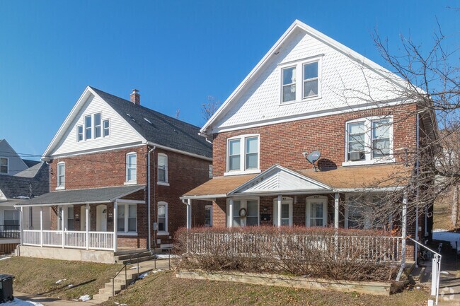 Many of Bloomsburg’s homes were built in the 19th and 20th centuries, like brick duplexes.