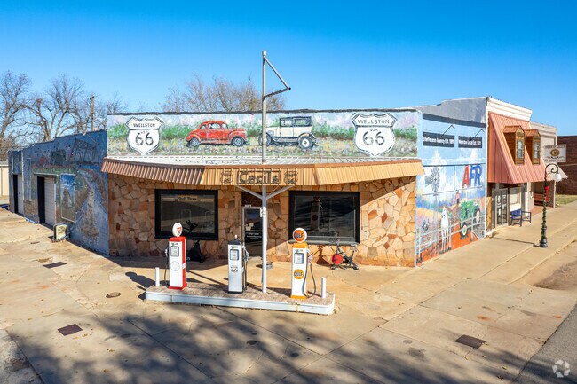 Wellston residents can work out at the Route 66 themed gym.