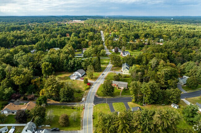 Spacious homes on large lots line the road through Hitchingpost.