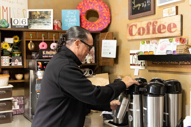 South Oswego is next door to the My Sister's Lil Donut Shoppe where Jimmy loves to get coffee.