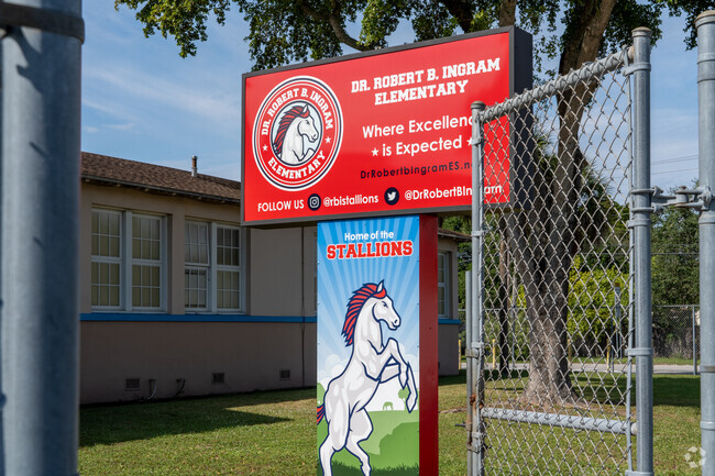 The Dr. Robert Ingram Elementary School sign.