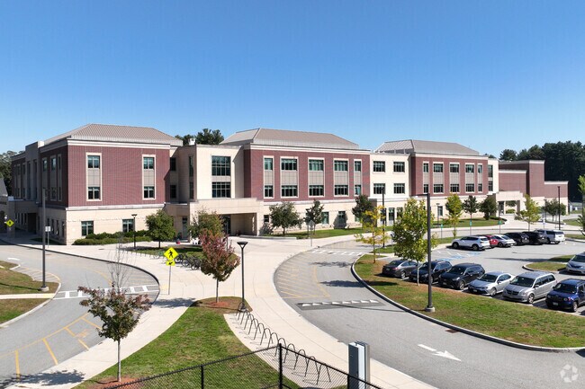 Wilmington High School is located right across from the town common.