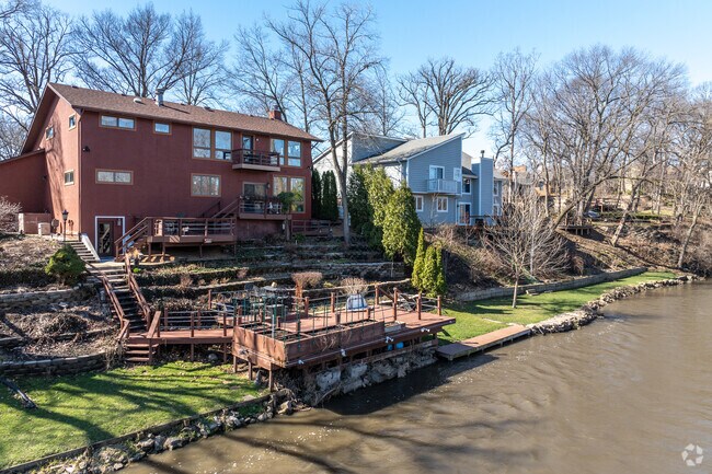High-end homes can be found along the DuPage River in Shorewood.