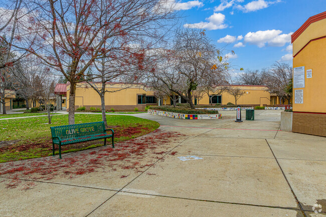 Students can sit and relax before and after class at Olive Grove Elementary School.