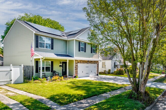Newly constructed homes can be seen lining many of the streets in Estabrook.
