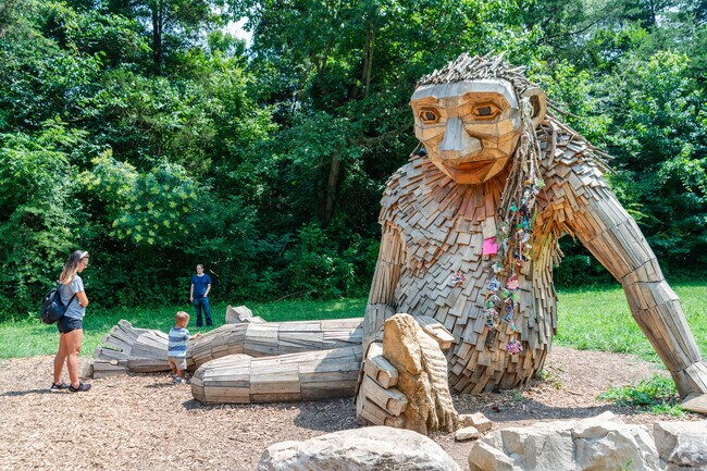 At Bernheim Forest, the famous wooden giants enchant visitors with their wistful forms.