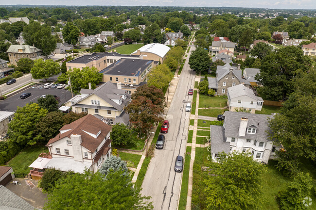 Large homes in varying styles typifies the Holy Child Academy neighborhood.
