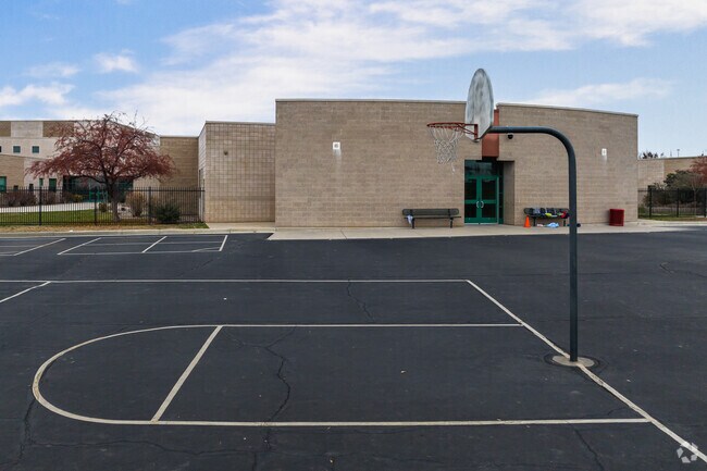 A basketball court at Creekside Elementary School in West Kaysville is one option for outdoor pl