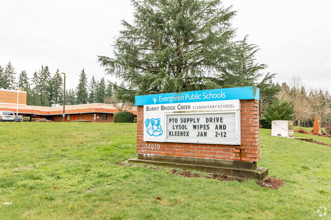 Burnt Bridge Creek Elementary School in Vancouver, WA, is part of the Evergreen School District.