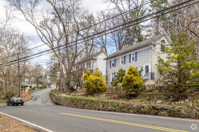 Historic homes along a hilly road add timeless charm to the heart of Glen Gardner.
