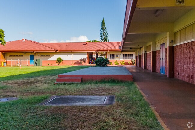 An outdoor platform inspires students to take enter stage at Kaimiloa Elementary School.