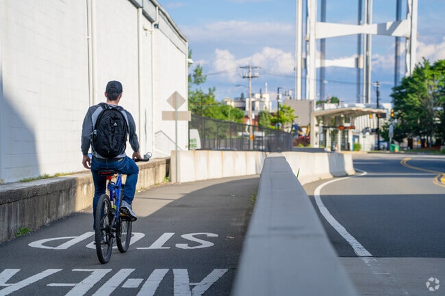 Bellingham Square commuters can enjoy their bike ride along the Chelsea Greenway.