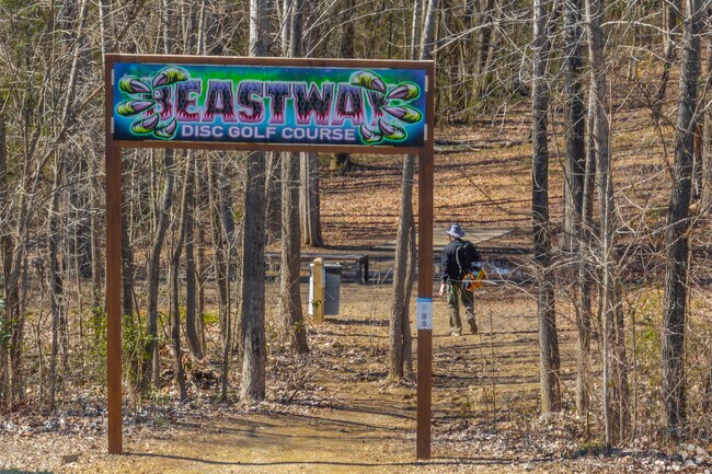 Eastway Park disc golf course invites locals to a fun outdoor adventure through the area.
